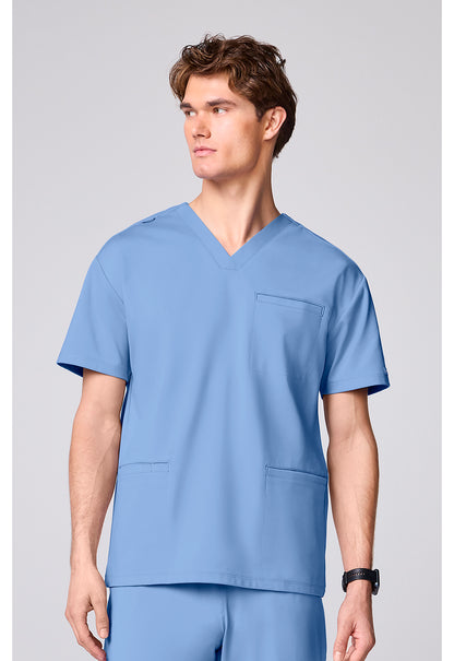 Achieve CK00037 Men's 3 Pocket V-neck Scrub Top Ciel