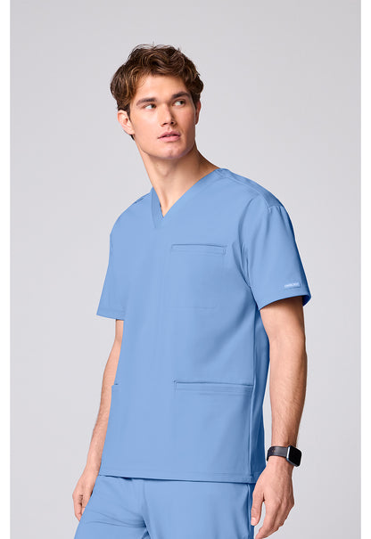 Achieve CK00037 Men's 3 Pocket V-neck Scrub Top Ciel
