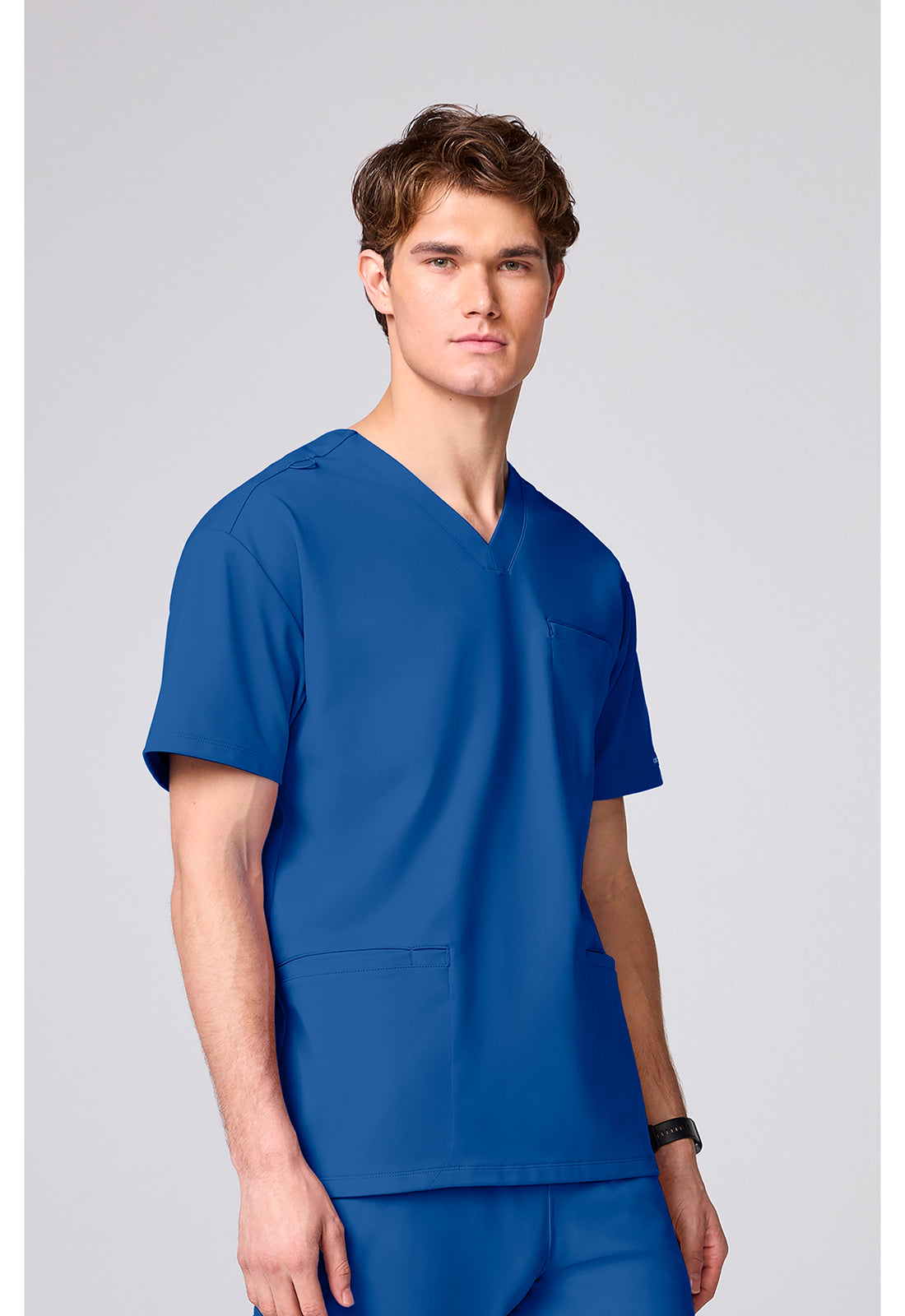 Achieve CK00037 Men's 3 Pocket V-neck Scrub Top Royal