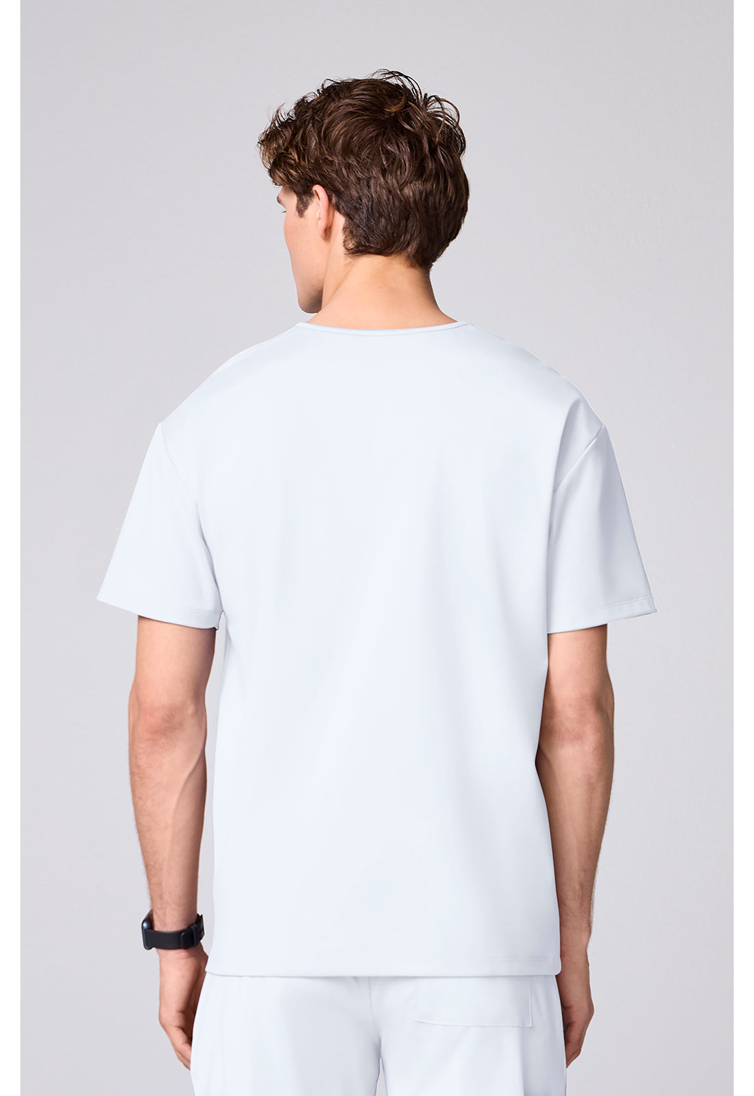 Achieve CK00037 Men's 3 Pocket V-neck Scrub Top White
