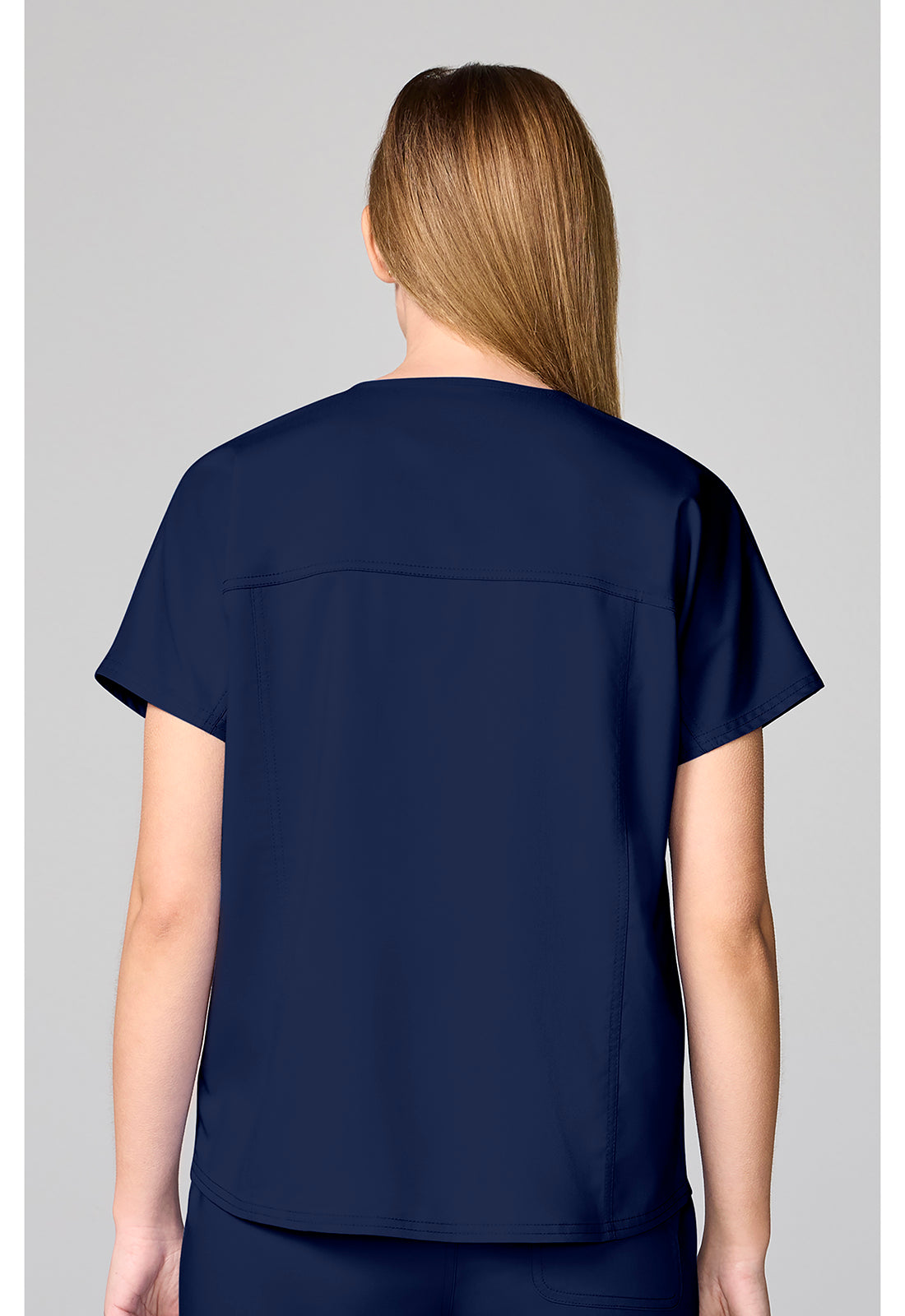Workwear Revolution CK00038 Women's Mandarin Collar Scrub Top Navy
