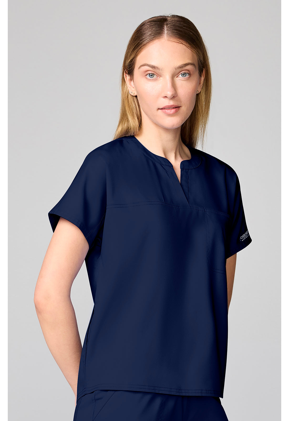 Workwear Revolution CK00038 Women's Mandarin Collar Scrub Top Navy
