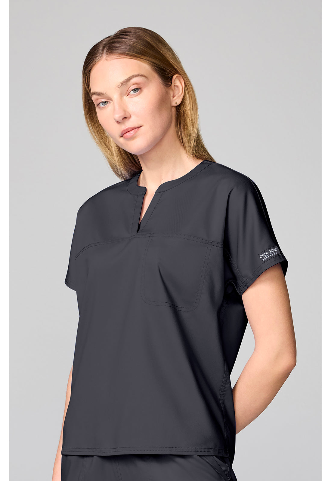 Workwear Revolution CK00038 Women's Mandarin Collar Scrub Top image 3