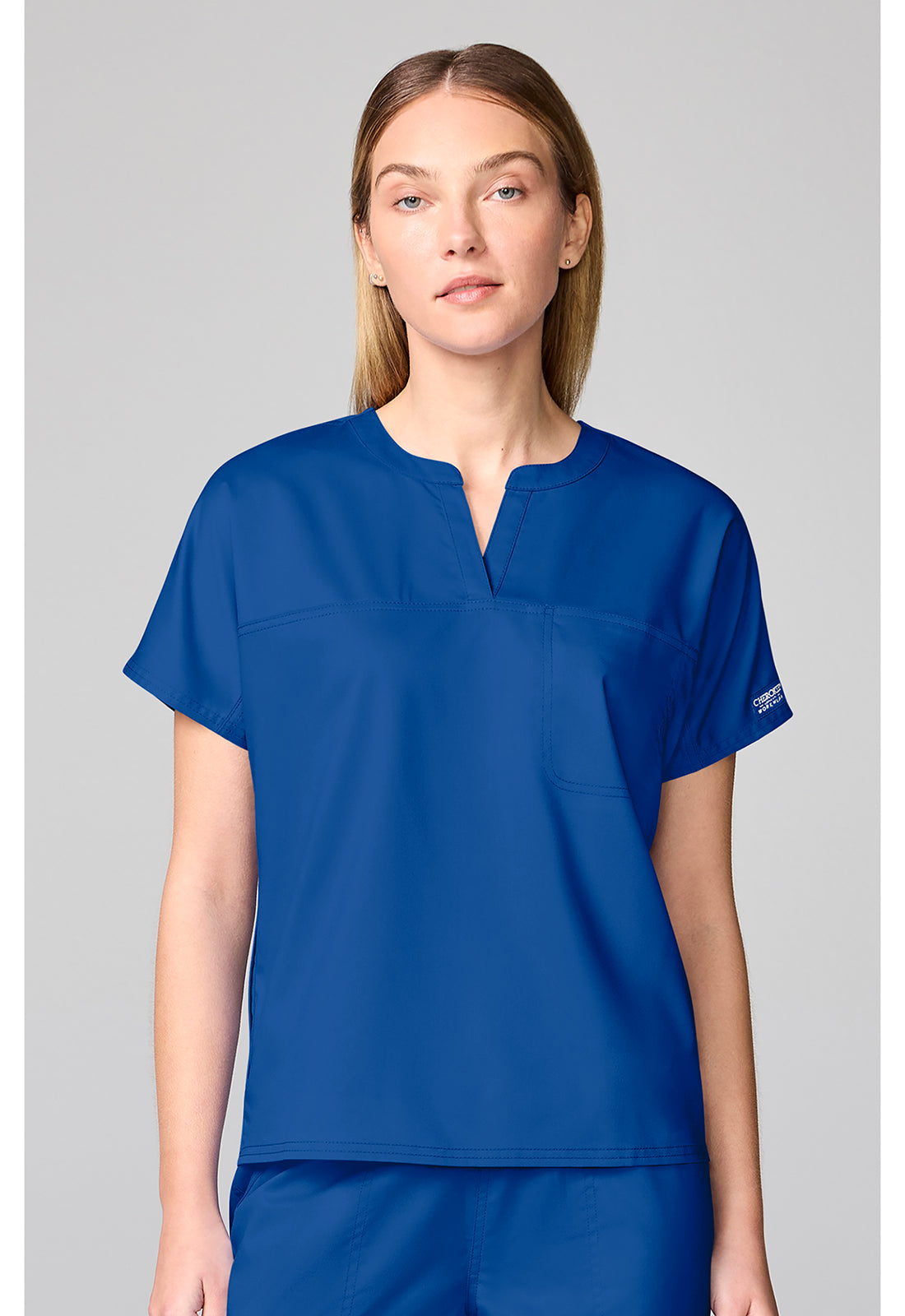 Workwear Revolution CK00038 Women's Mandarin Collar Scrub Top Royal