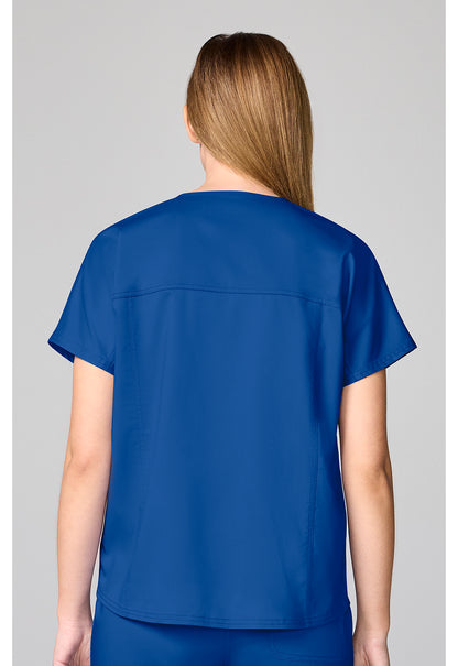 Workwear Revolution CK00038 Women's Mandarin Collar Scrub Top Royal