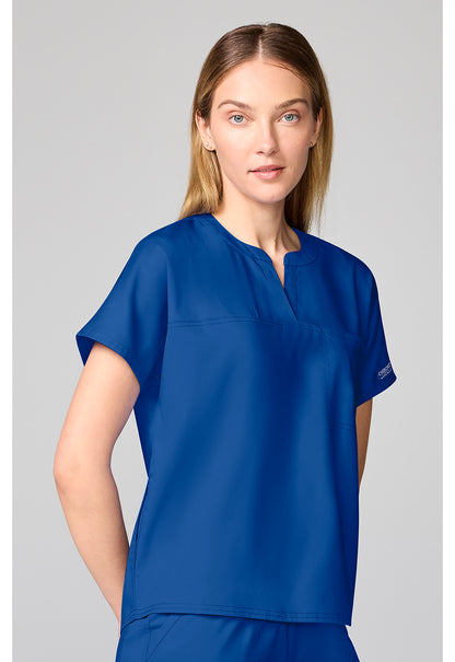 Workwear Revolution CK00038 Women's Mandarin Collar Scrub Top Royal