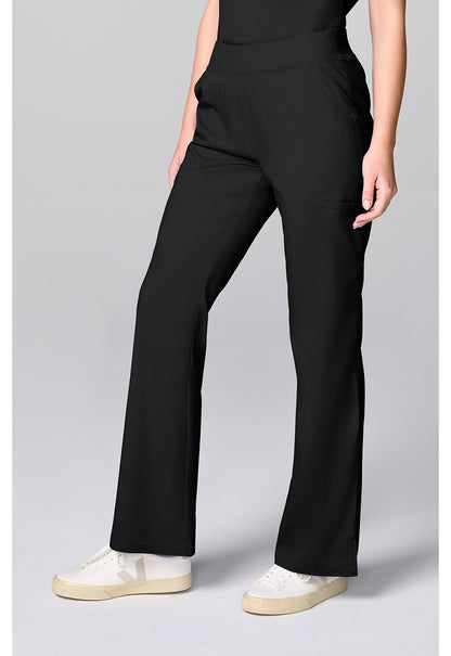 Workwear Revolution CK00039 Women's Flared Cargo Scrub Pants Black