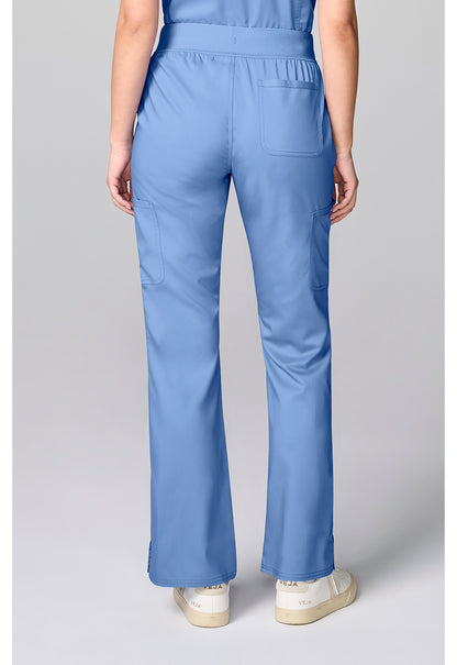 Workwear Revolution CK00039 Women's Flared Cargo Scrub Pants Ciel Blue