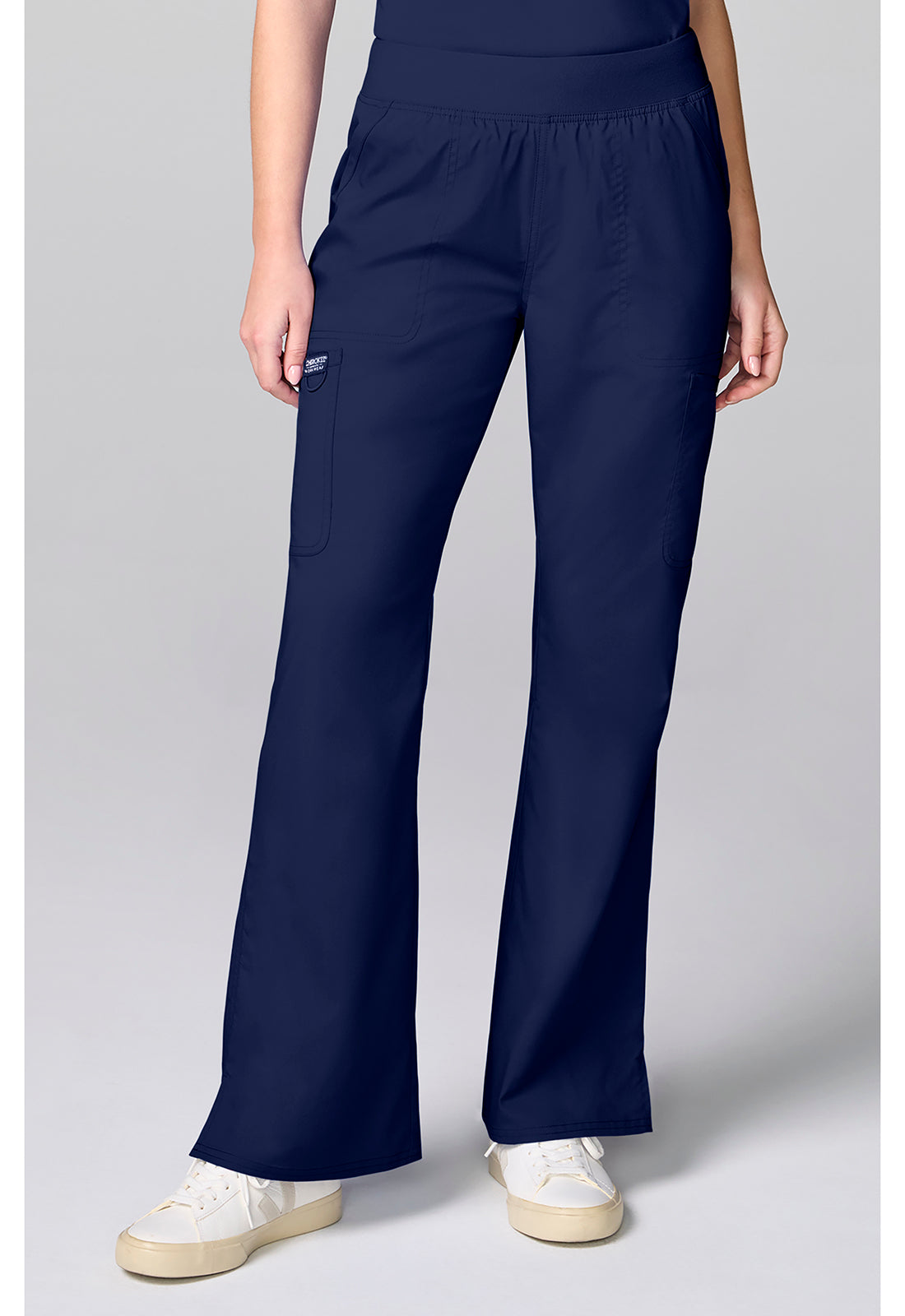 Workwear Revolution CK00039 Women's Flared Cargo Scrub Pants Navy