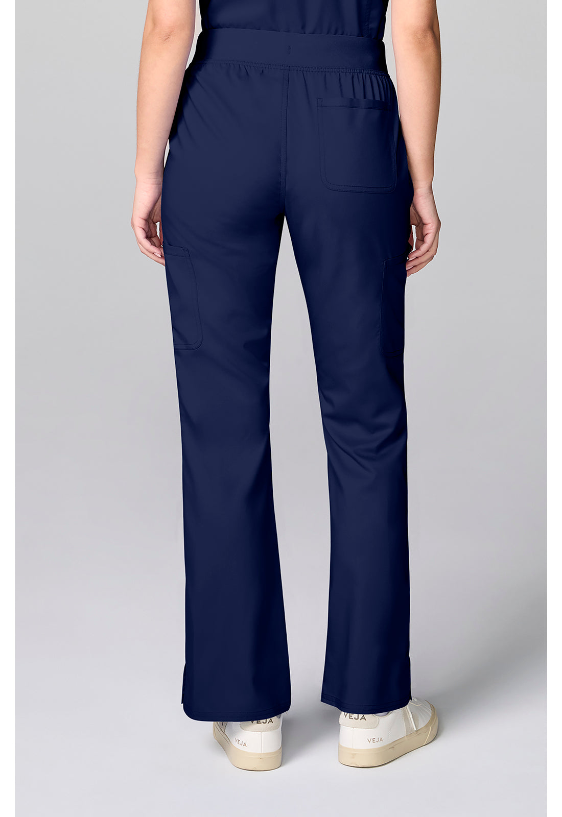 Workwear Revolution CK00039 Women's Flared Cargo Scrub Pants Navy