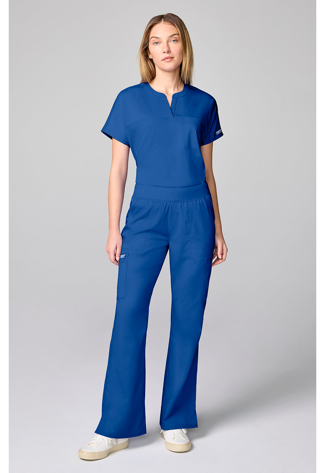 Workwear Revolution CK00039 Women's Flared Cargo Scrub Pants Royal