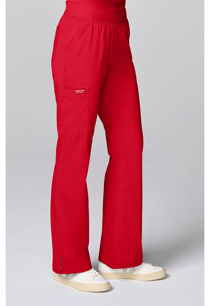 Workwear Revolution CK00039 Women's Flared Cargo Scrub Pants Sweet Paprika