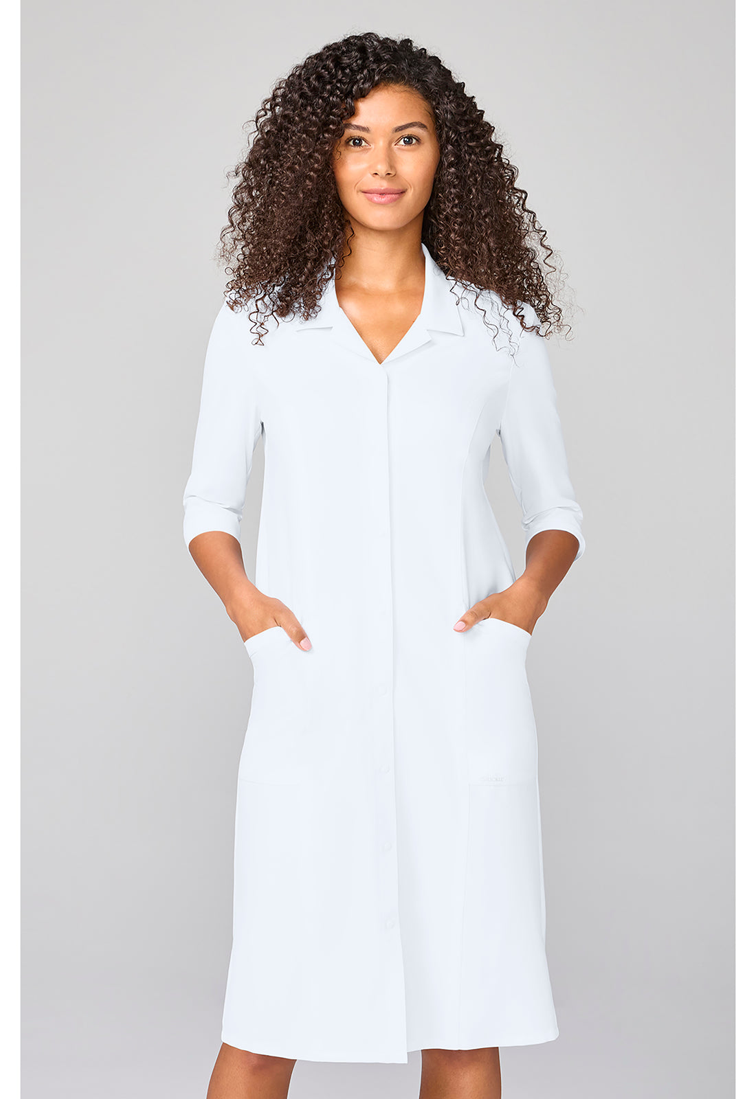 Workwear Originals Ultra CK00046 Women's 3/4 Sleeve Dress White