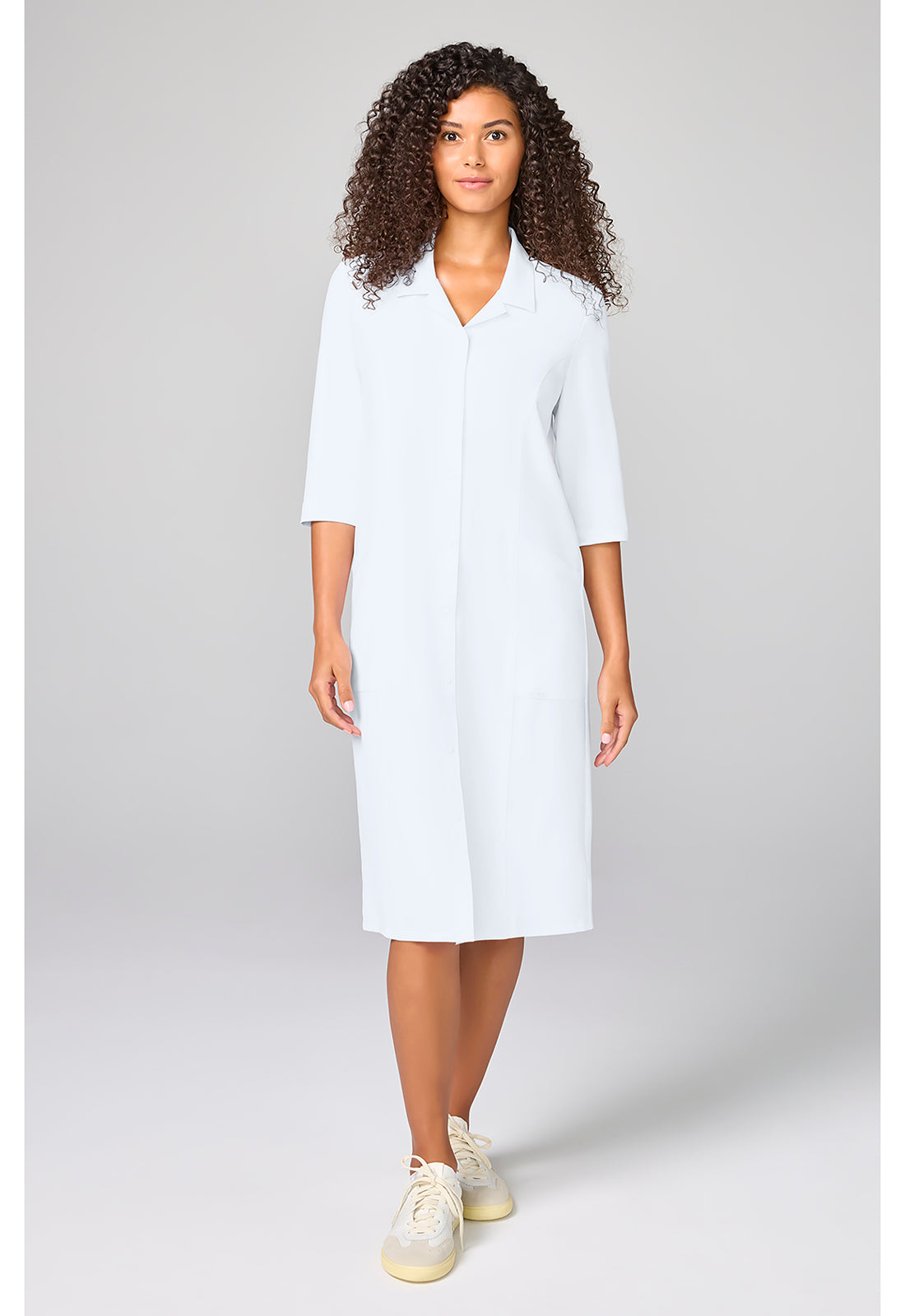 Workwear Originals Ultra CK00046 Women's 3/4 Sleeve Dress White