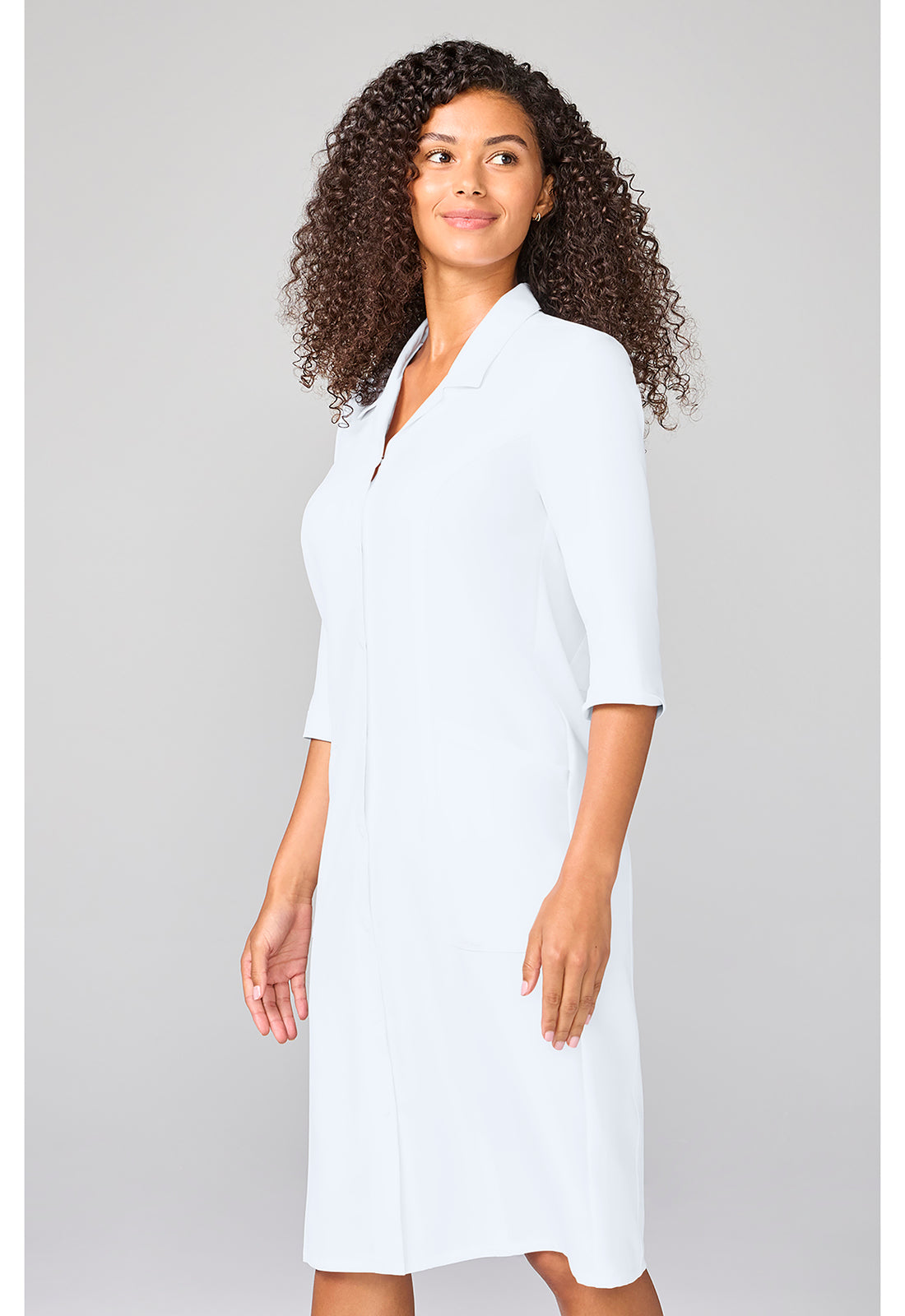 Workwear Originals Ultra CK00046 Women's 3/4 Sleeve Dress White