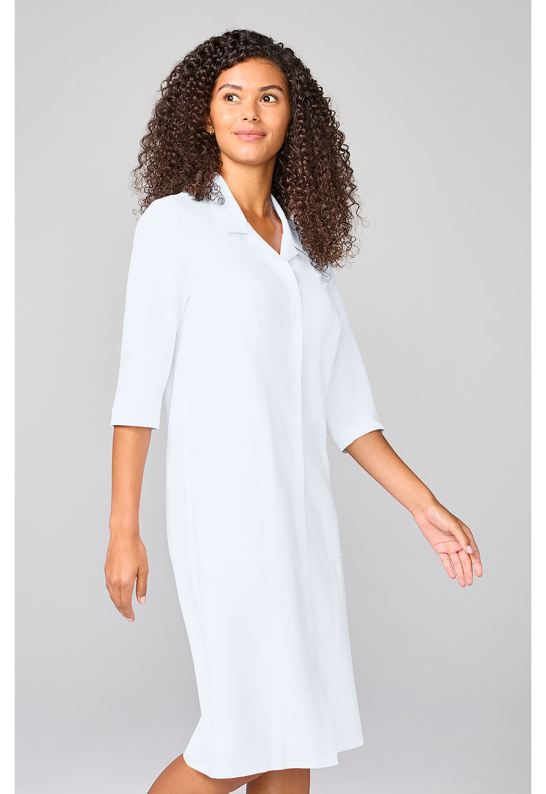 Workwear Originals Ultra CK00046 Women's 3/4 Sleeve Dress White