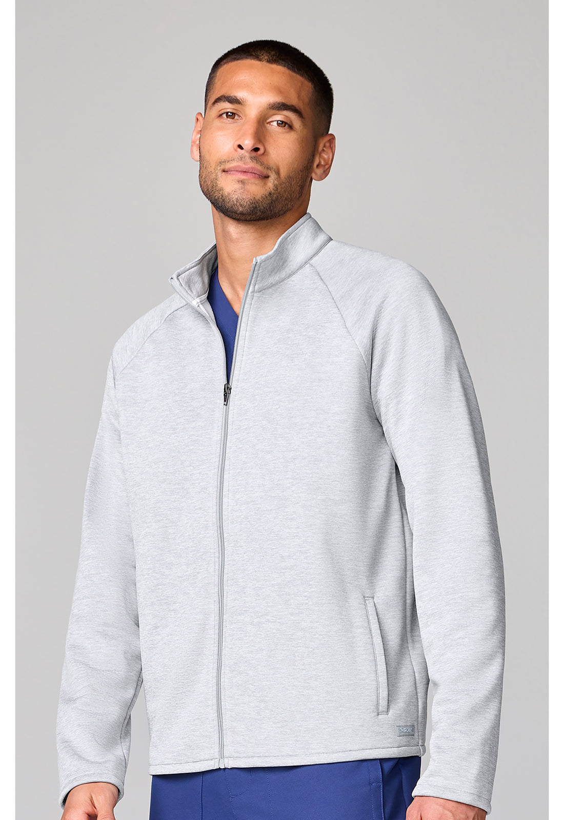 Basics CK00069V Men's Fleece Jacket Heather Grey