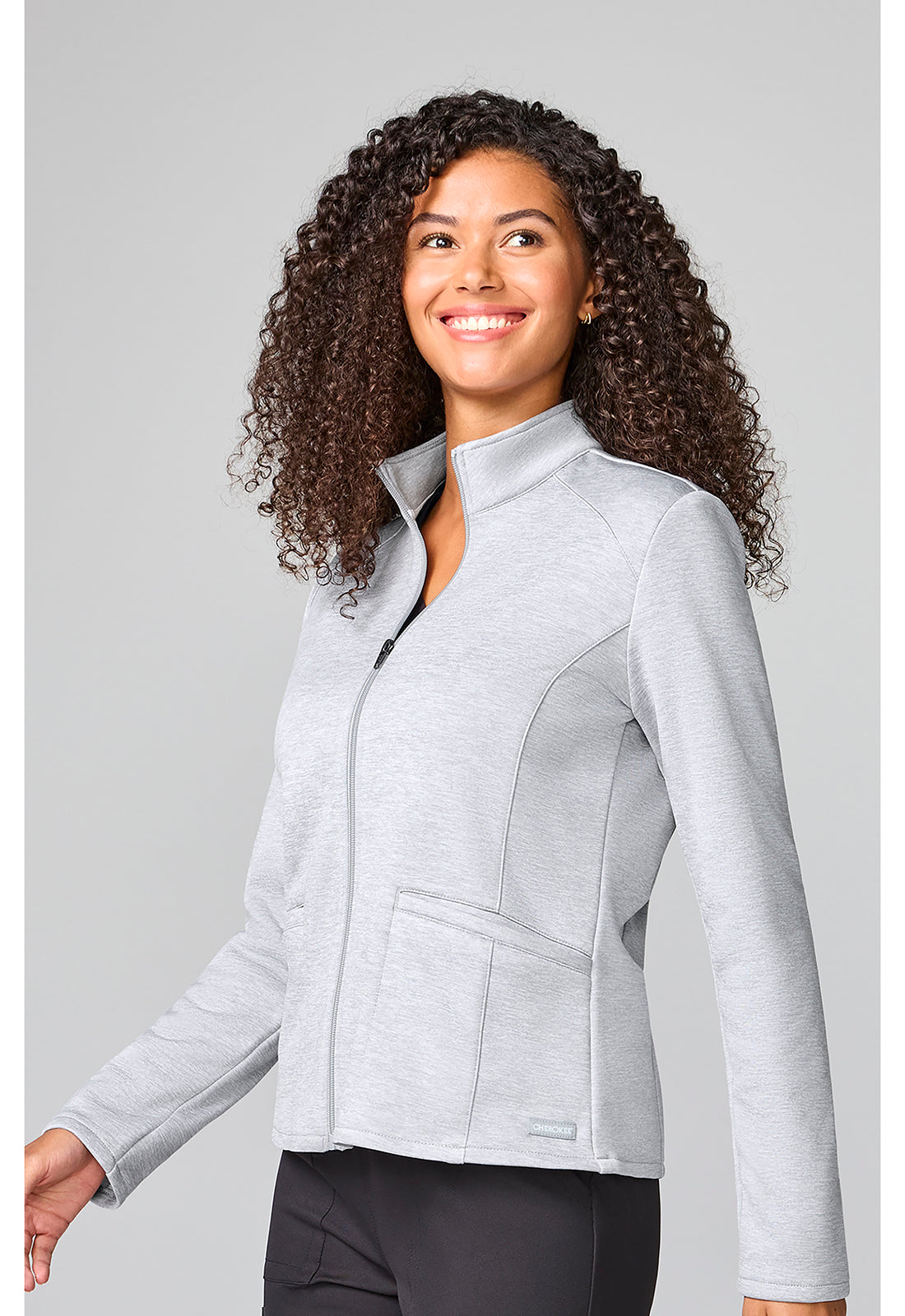 Basics CK00070V Women's Fleece Jacket Heather Grey
