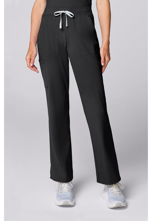 Achieve CK00071 Women's Flared Leg Scrub Pants Black