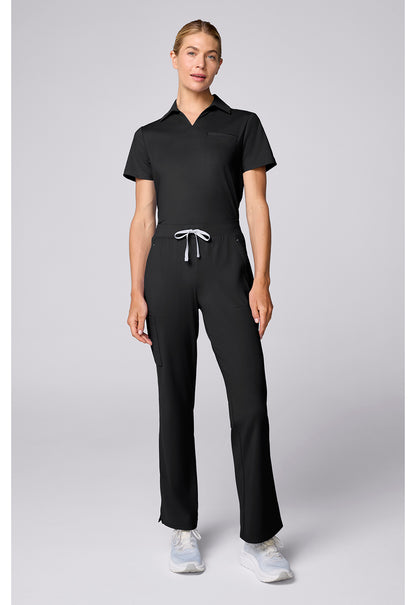 Achieve CK00071 Women's Flared Leg Scrub Pants Black