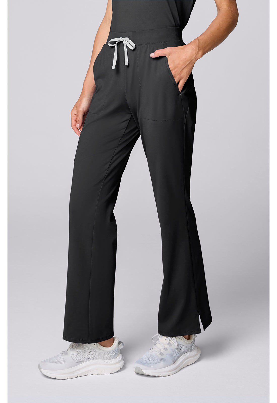 Achieve CK00071 Women's Flared Leg Scrub Pants Black