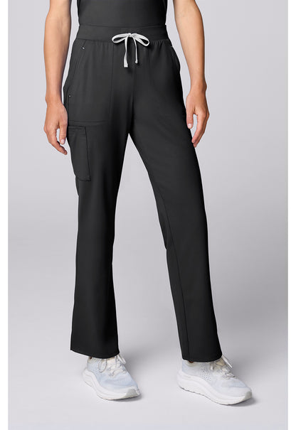 Achieve CK00071 Women's Flared Leg Scrub Pants Black