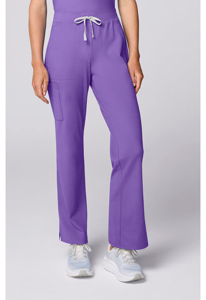 Achieve CK00071 Women's Flared Leg Scrub Pants Lilac Bloom