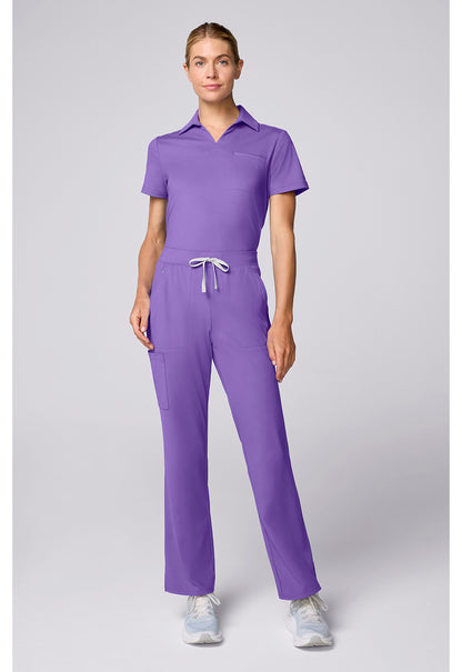 Achieve CK00071 Women's Flared Leg Scrub Pants Lilac Bloom