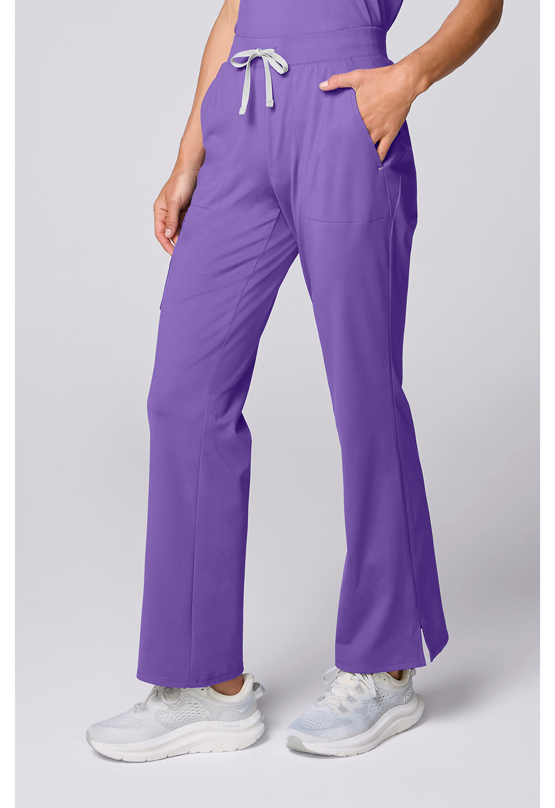 Achieve CK00071 Women's Flared Leg Scrub Pants Lilac Bloom