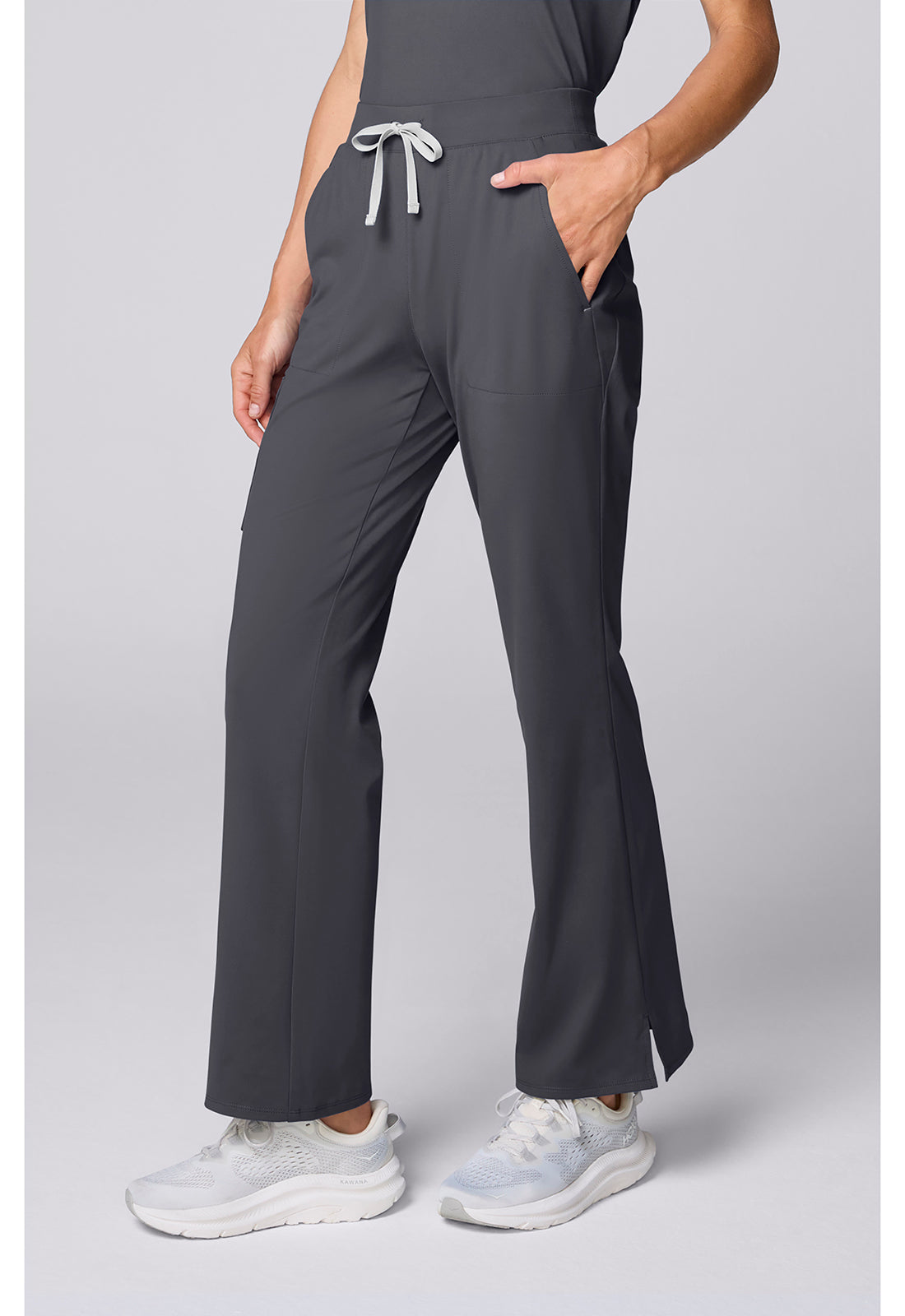 Achieve CK00071 Women's Flared Leg Scrub Pants Pewter