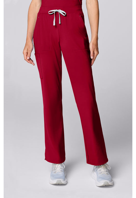 Achieve CK00071 Women's Flared Leg Scrub Pants Red