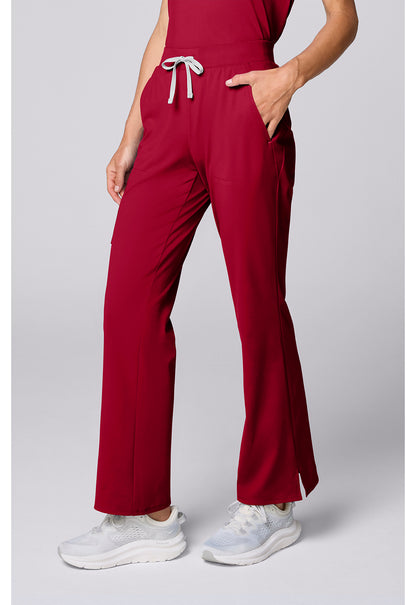 Achieve CK00071 Women's Flared Leg Scrub Pants Red