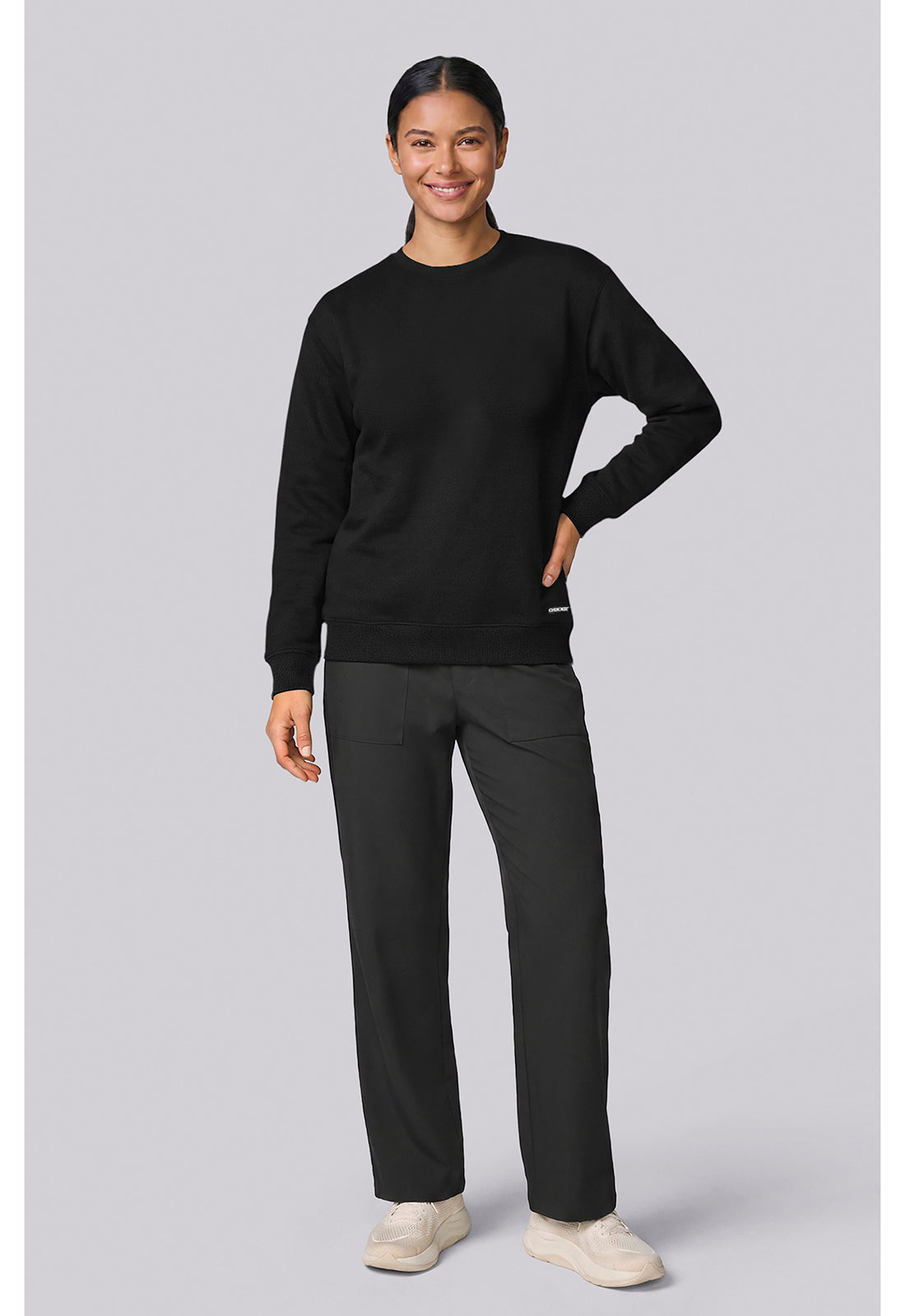 Basics CK00077 Women's Crew Neck Sweatshirt Black