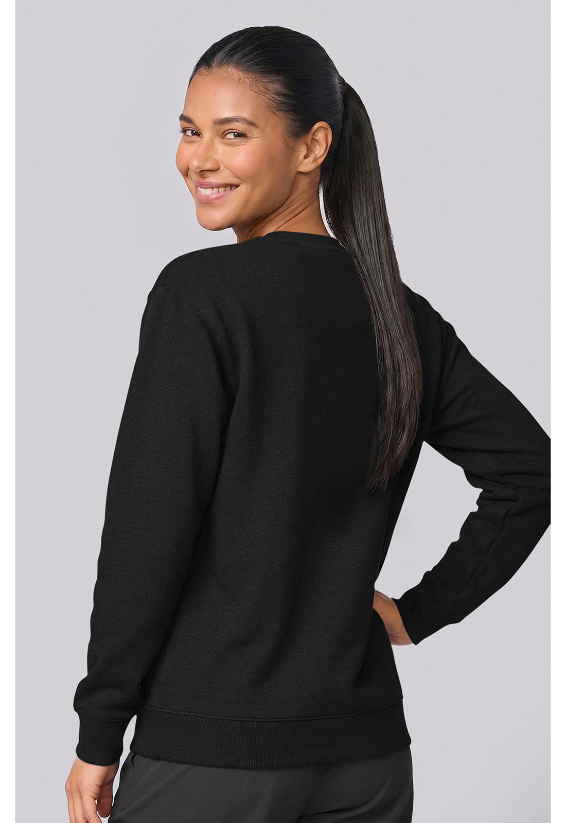 Basics CK00077 Women's Crew Neck Sweatshirt Black