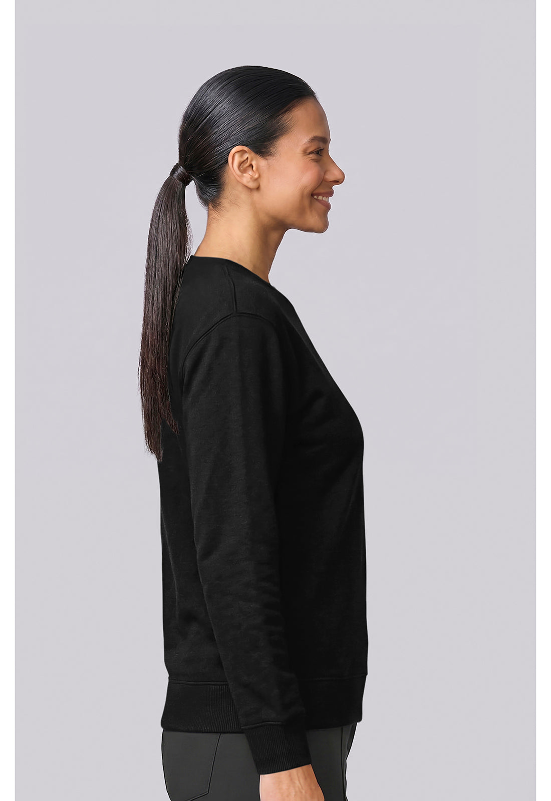 Basics CK00077 Women's Crew Neck Sweatshirt Black