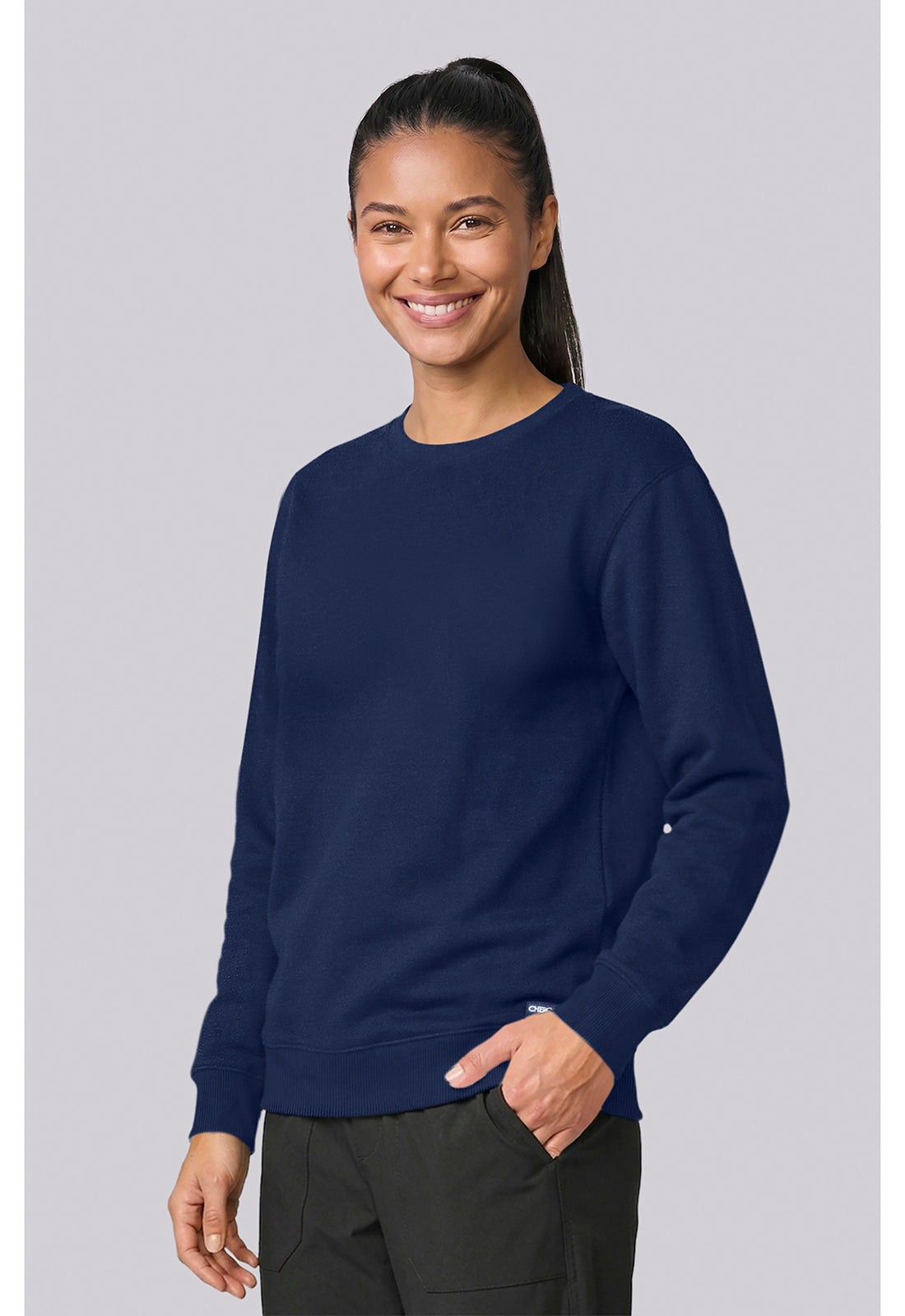 Basics CK00077 Women's Crew Neck Sweatshirt Navy