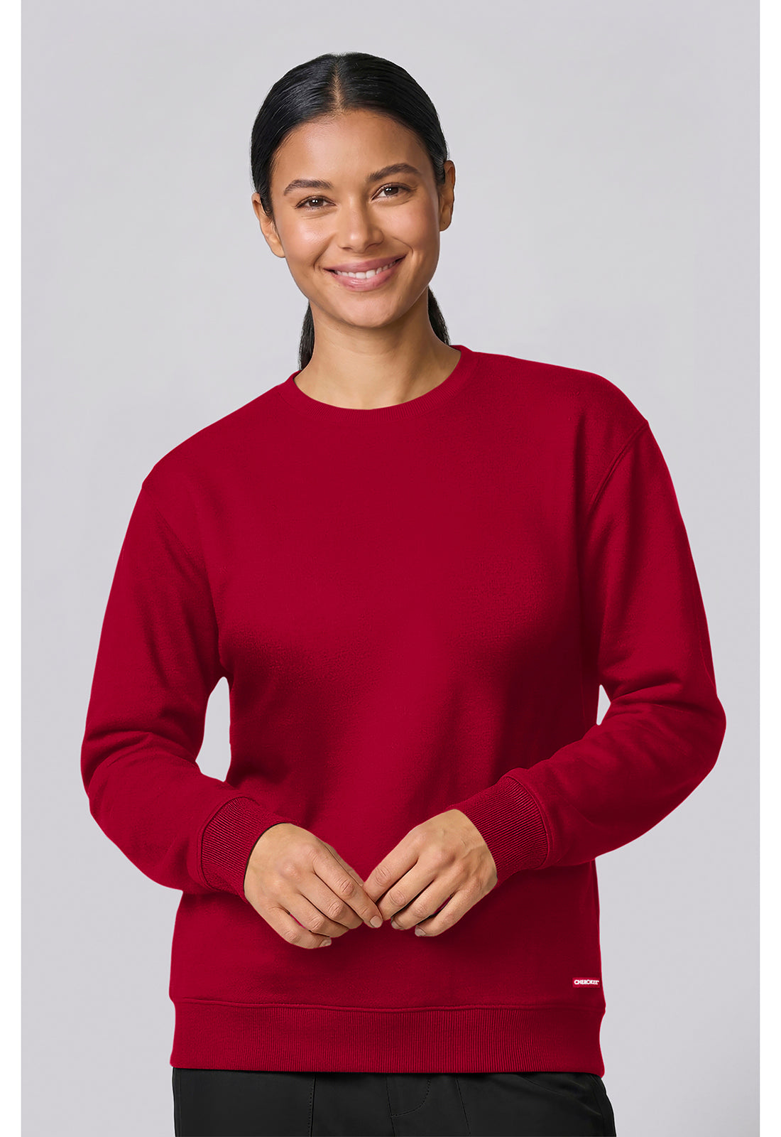 Basics CK00077 Women's Crew Neck Sweatshirt Red