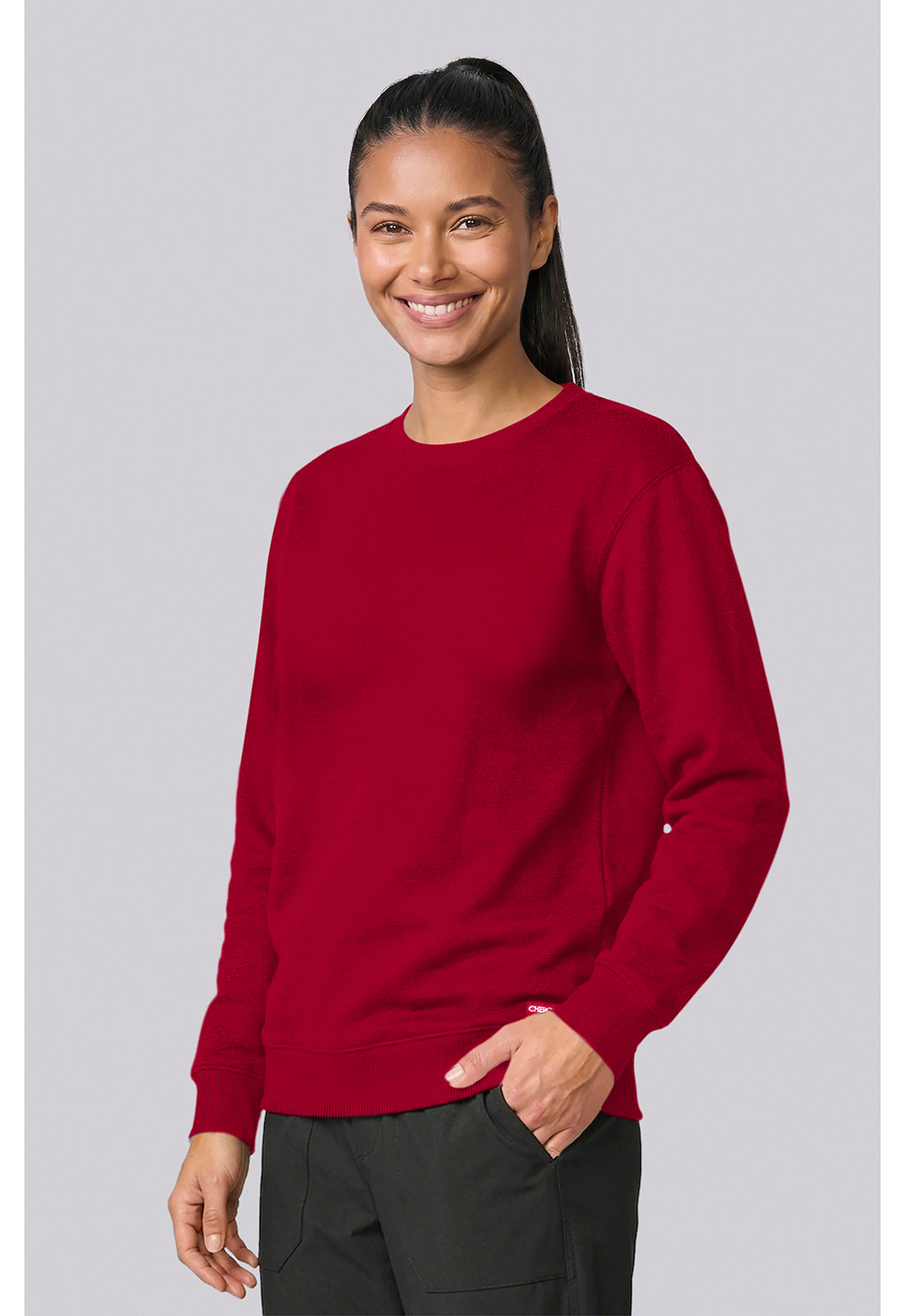 Basics CK00077 Women's Crew Neck Sweatshirt Red