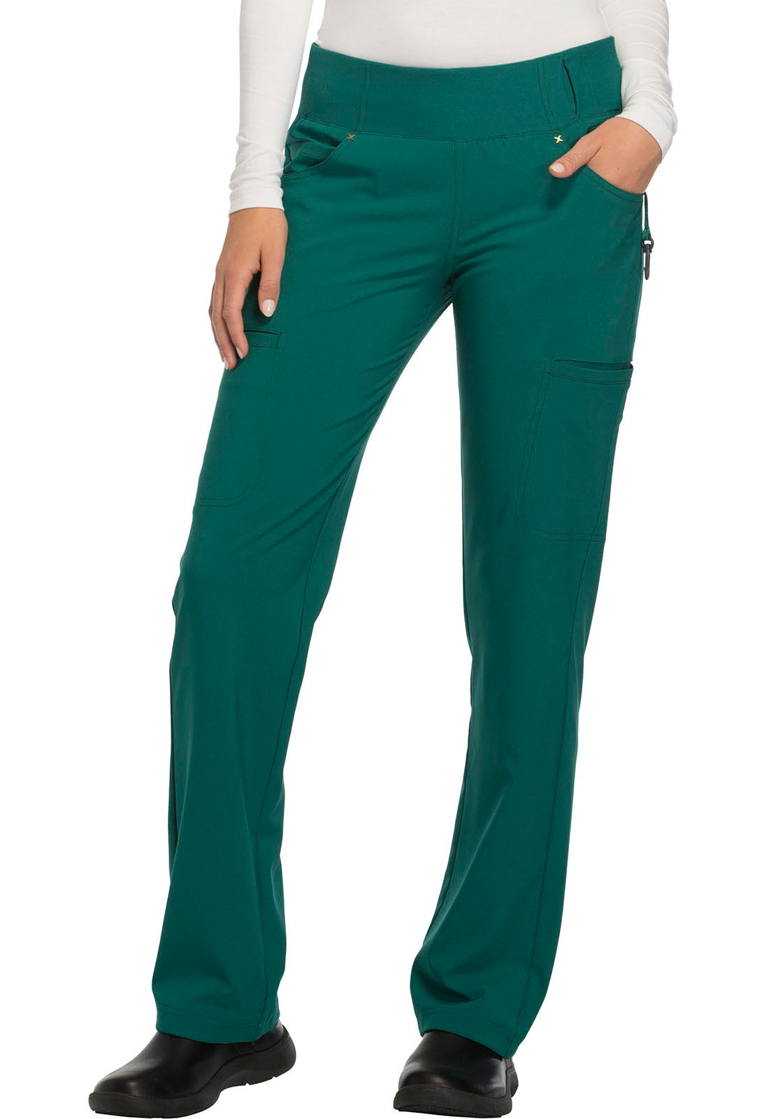 iFlex CK002 Mid Rise Straight Leg Pull-on Pants Hunter Green