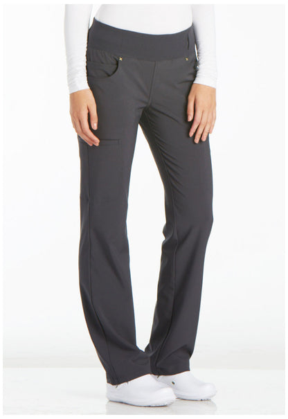 iFlex CK002 Mid Rise Straight Leg Pull-on Pants Pewter