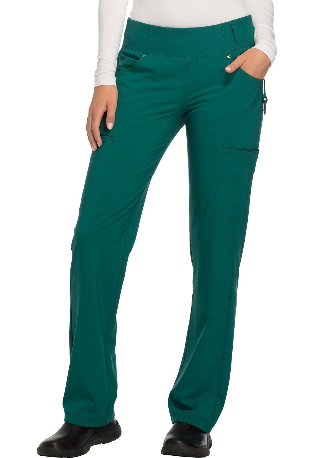 iFlex CK002 Mid Rise Straight Leg Pull-on Pants Hunter Green