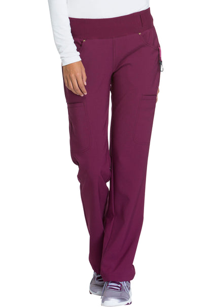 iFlex CK002 Mid Rise Straight Leg Pull-on Pants Wine