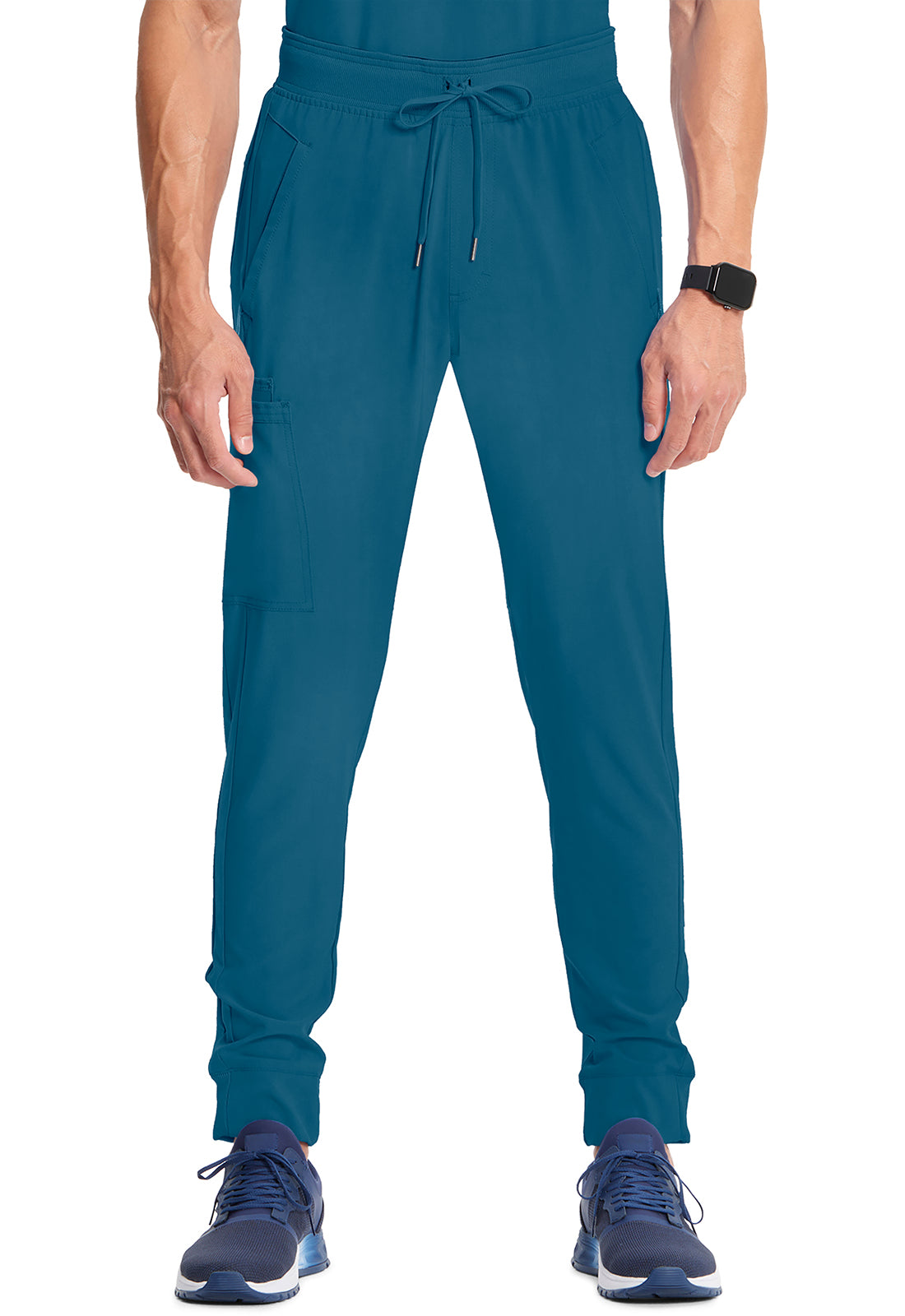 Classics CK004A Men's Mid Rise Jogger Caribbean Blue Model Image Front | Infinity