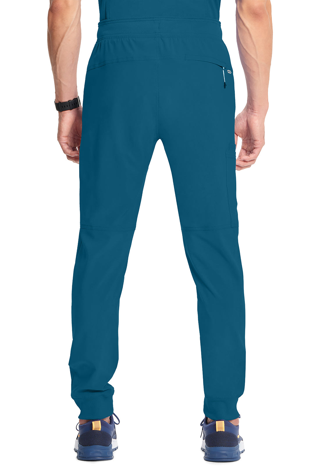 Classics CK004A Men's Mid Rise Jogger Caribbean Blue Model Image Back | Infinity