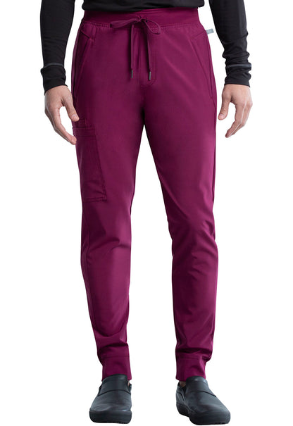 Classics CK004A Men's Mid Rise Jogger Wine Model Image Front | Infinity