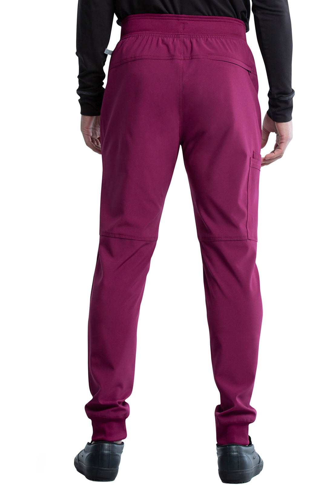 Classics CK004A Men's Mid Rise Jogger Wine Model Image Back | Infinity