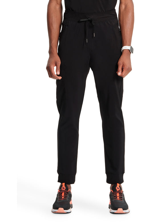 Classics CK004A Men's Mid Rise Jogger Black Model Image Front | Infinity