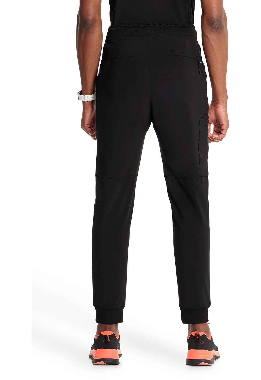 Classics CK004A Men's Mid Rise Jogger Black Model Image Back | Infinity