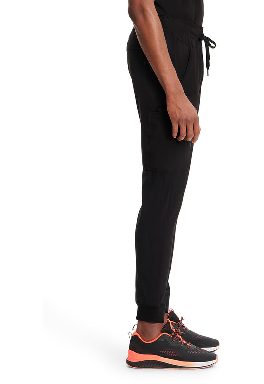 Classics CK004A Men's Mid Rise Jogger Black Model Image Right Side | Infinity