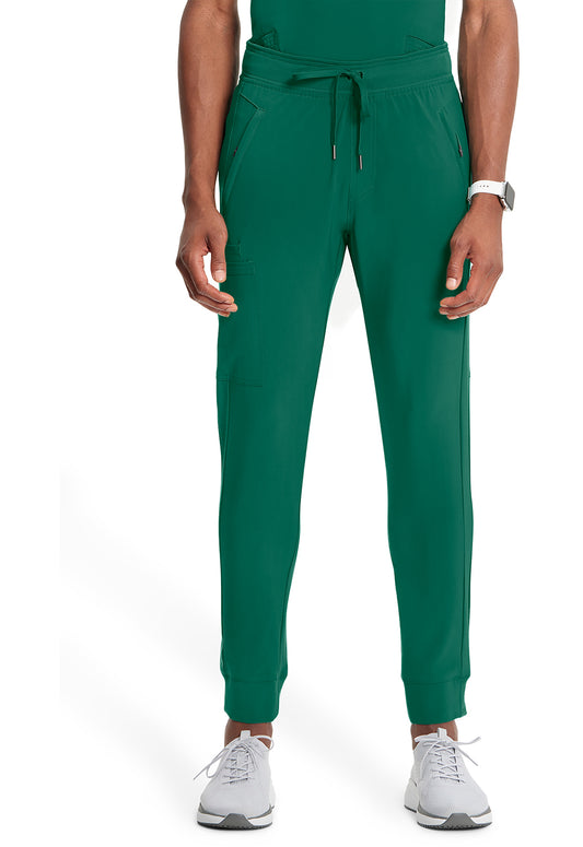 Classics CK004A Men's Mid Rise Jogger Hunter Green Model Image Front | Infinity